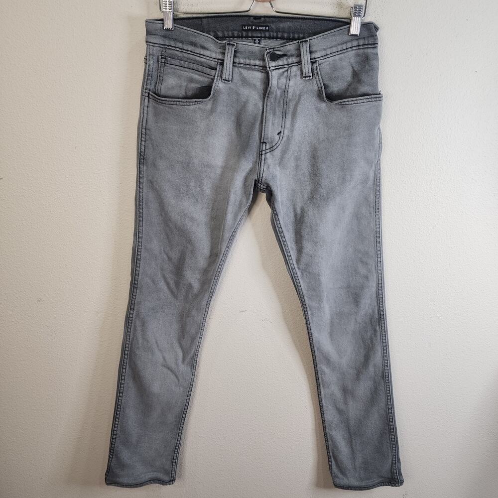 Levi's Men's Line 8 Skinny Jeans Men's Size 32x31" Gray Stretch